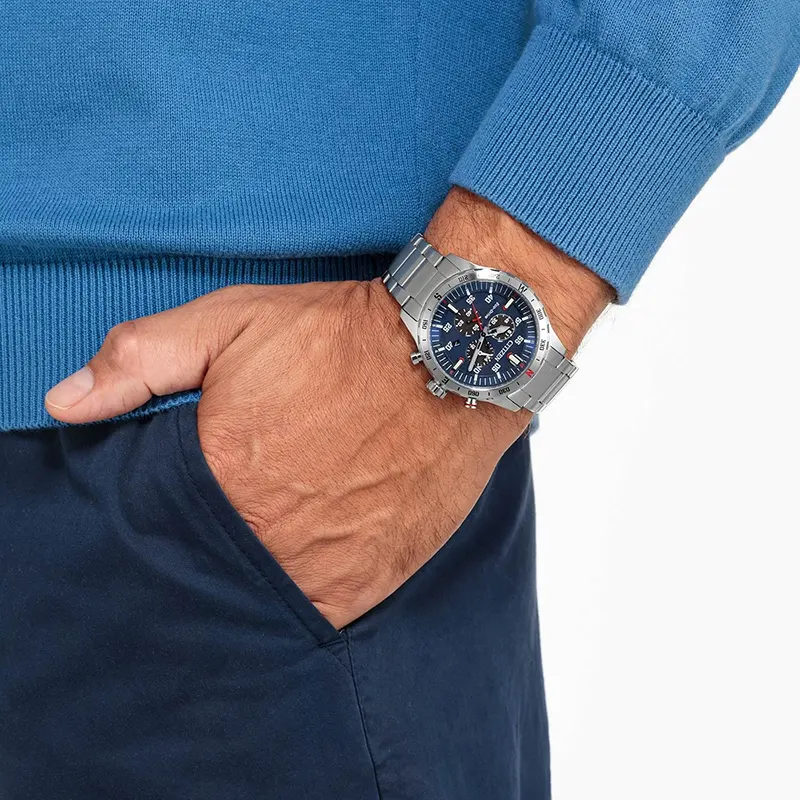 Citizen Eco-Drive Chrono Blue Dial Men's Watch- AT2520-89L